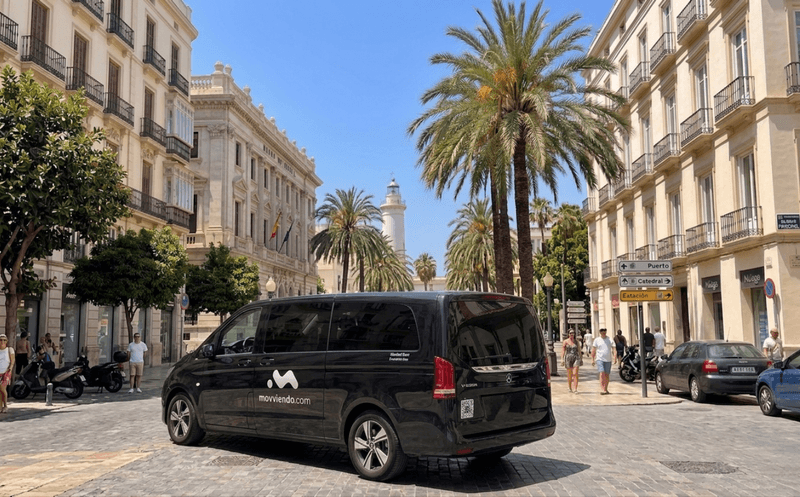 Private minivan transfer to Málaga, up to 7 passengers
